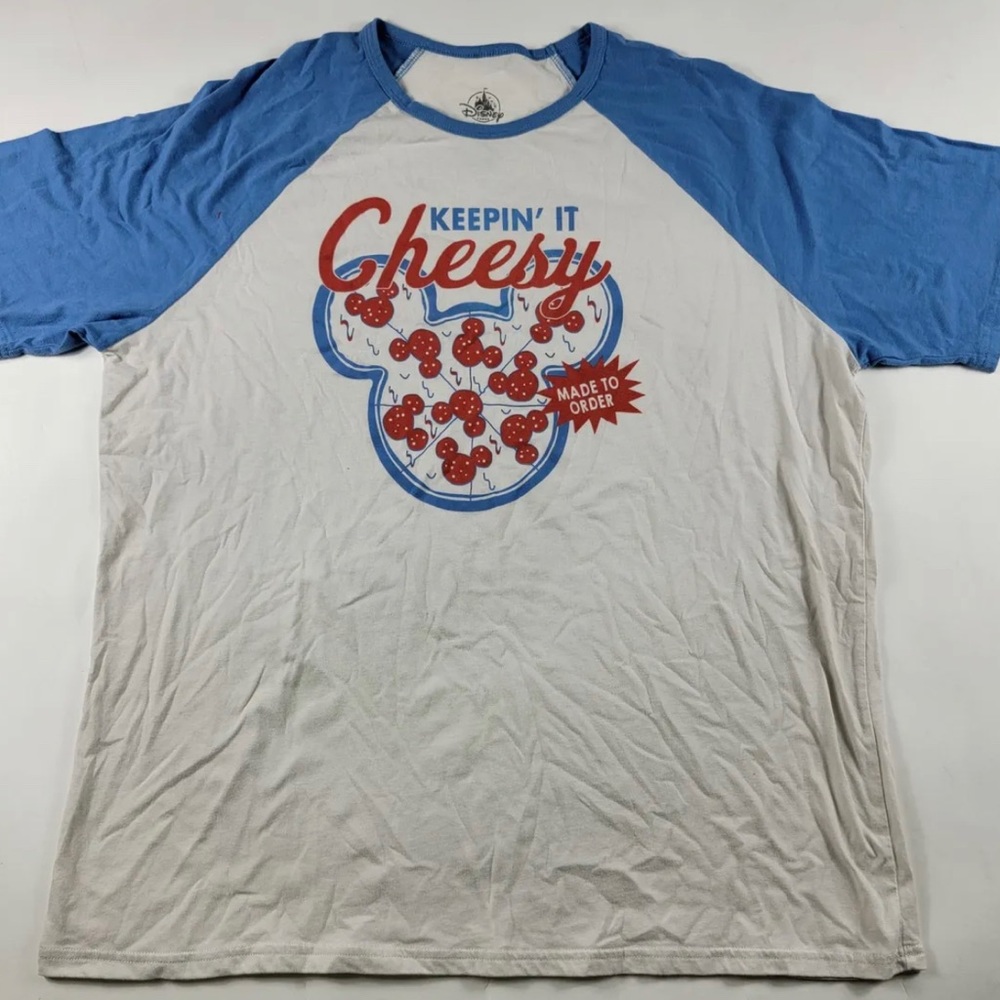 Disney Keepin’ It Cheesy Raglan Tee — S & 2XL